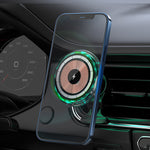 Per iPhone Magsafe Caricatore wireless magnetico per auto Supporto per telefono Caricatore wireless emettitore di luce, Ice Blue Breathe Light, Pickup RGB Light