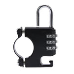 Lucchetto antifurto per casco moto Lucchetto a combinazione per casco fisso, Black, Silver