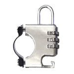 Lucchetto antifurto per casco moto Lucchetto a combinazione per casco fisso, Black, Silver