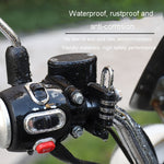 Lucchetto antifurto per casco moto Lucchetto a combinazione per casco fisso, Black, Silver
