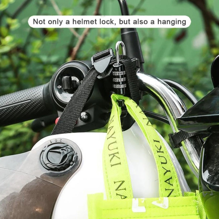 Lucchetto antifurto per casco moto Lucchetto a combinazione per casco fisso, Black, Silver