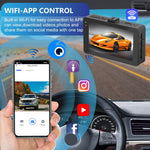 Videoregistratore di guida con doppia lente da 3 pollici: anteriore 4K + posteriore 2K HD con connessione Wi-Fi., A5