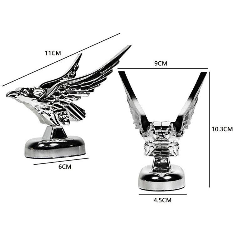 Decorazione del cofano dell'auto 3D Ali spiegate Modifica dell'aquila volante Emblema universale per auto