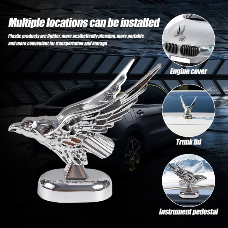 Decorazione del cofano dell'auto 3D Ali spiegate Modifica dell'aquila volante Emblema universale per auto