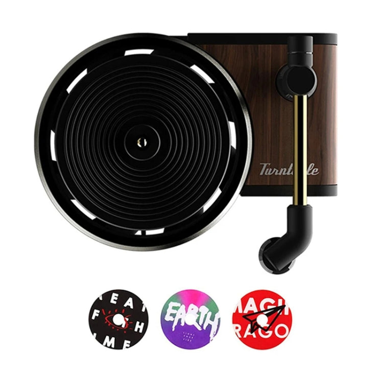Diffusore di aromi per auto, bocchetta dell'aria, ornamento rotante per diffusore di fragranze per grammofono retrò, Gramophone+3pcs Refill Aroma