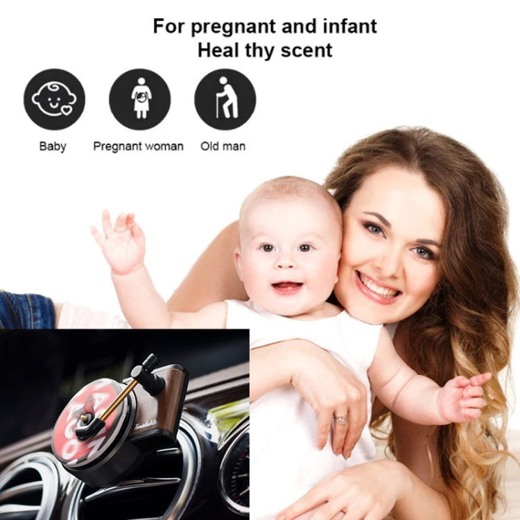 Diffusore di aromi per auto, bocchetta dell'aria, ornamento rotante per diffusore di fragranze per grammofono retrò, Gramophone+3pcs Refill Aroma