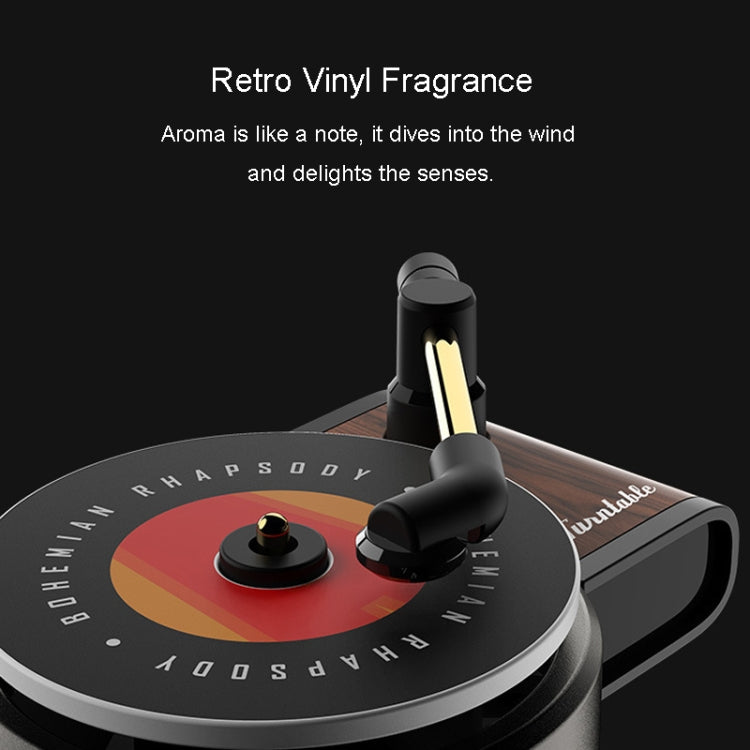 Diffusore di aromi per auto, bocchetta dell'aria, ornamento rotante per diffusore di fragranze per grammofono retrò, Gramophone+3pcs Refill Aroma