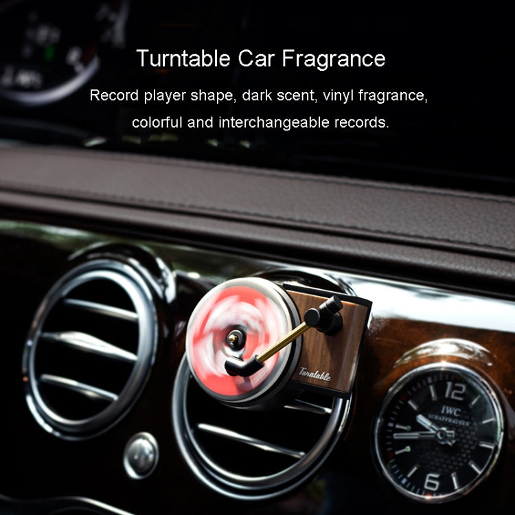 Diffusore di aromi per auto, bocchetta dell'aria, ornamento rotante per diffusore di fragranze per grammofono retrò, Gramophone+3pcs Refill Aroma