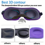 Maschera per gli occhi per il sonno antiscivolo in silicone regolabile 3D Maschera per la protezione degli occhi in memory foam tridimensionale