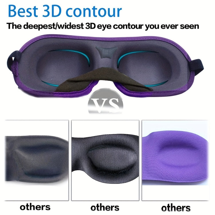 Maschera per gli occhi per il sonno antiscivolo in silicone regolabile 3D Maschera per la protezione degli occhi in memory foam tridimensionale
