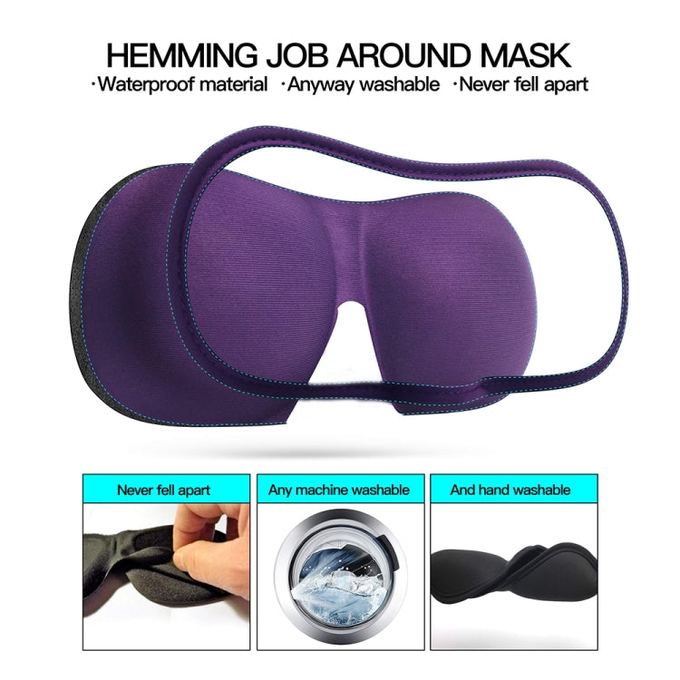 Maschera per gli occhi per il sonno antiscivolo in silicone regolabile 3D Maschera per la protezione degli occhi in memory foam tridimensionale