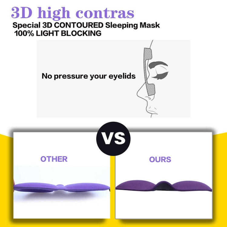 Maschera per gli occhi per il sonno antiscivolo in silicone regolabile 3D Maschera per la protezione degli occhi in memory foam tridimensionale