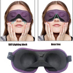 Maschera per gli occhi per il sonno antiscivolo in silicone regolabile 3D Maschera per la protezione degli occhi in memory foam tridimensionale