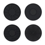 Interno per riporre i sottobicchieri in silicone antiscivolo per auto, 4 pezzi/set 6,8x0,3 cm, Black, Gray, Brown, Green, Wine Red