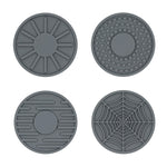 Interno per riporre i sottobicchieri in silicone antiscivolo per auto, 4 pezzi/set 6,8x0,3 cm, Black, Gray, Brown, Green, Wine Red