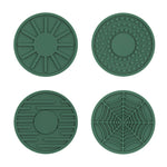 Interno per riporre i sottobicchieri in silicone antiscivolo per auto, 4 pezzi/set 6,8x0,3 cm, Black, Gray, Brown, Green, Wine Red