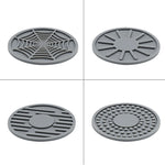 Interno per riporre i sottobicchieri in silicone antiscivolo per auto, 4 pezzi/set 6,8x0,3 cm, Black, Gray, Brown, Green, Wine Red