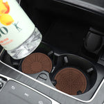 Interno per riporre i sottobicchieri in silicone antiscivolo per auto, 4 pezzi/set 6,8x0,3 cm, Black, Gray, Brown, Green, Wine Red