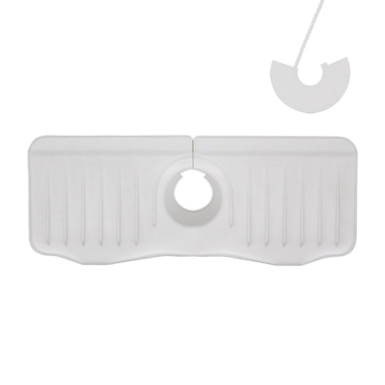 Tappetino di scarico antispruzzo per rubinetto in silicone da cucina per bagno, White, Grey, Black, White+Waterproof Edge, Gray+Waterproof Edge, Black+Waterproof Edge