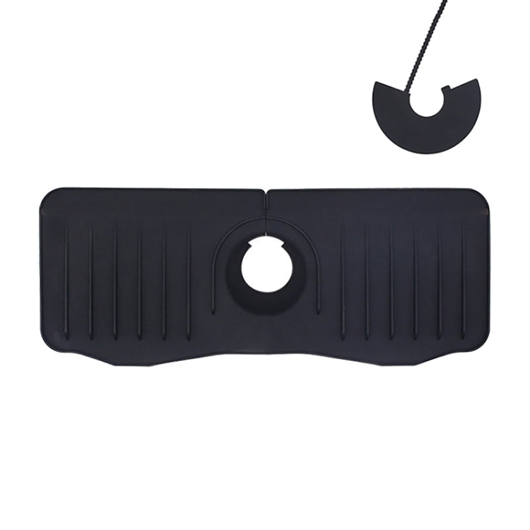 Tappetino di scarico antispruzzo per rubinetto in silicone da cucina per bagno, White, Grey, Black, White+Waterproof Edge, Gray+Waterproof Edge, Black+Waterproof Edge