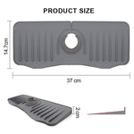 Tappetino di scarico antispruzzo per rubinetto in silicone da cucina per bagno, White, Grey, Black, White+Waterproof Edge, Gray+Waterproof Edge, Black+Waterproof Edge