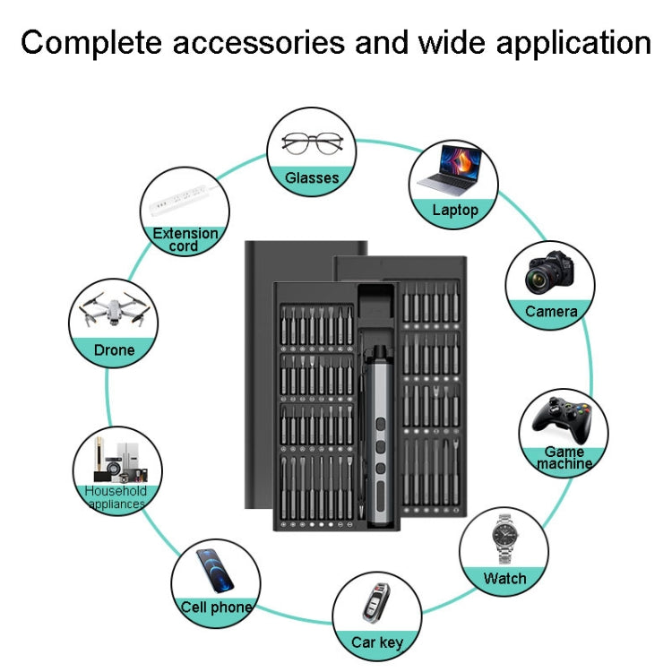 Household Electric Screwdriver Set Portable Rechargeable Small Motorized Drivers, 68 In 1