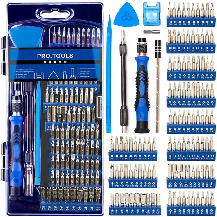 Multi-Purpose Manual Screwdriver Set Home Cell Phone Computer Repair Tools, 124 In 1