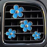 Clip decorativa per presa d'aria per auto, profumo di crisantemo, 4 pezzi/set, White, Black, Red, Blue