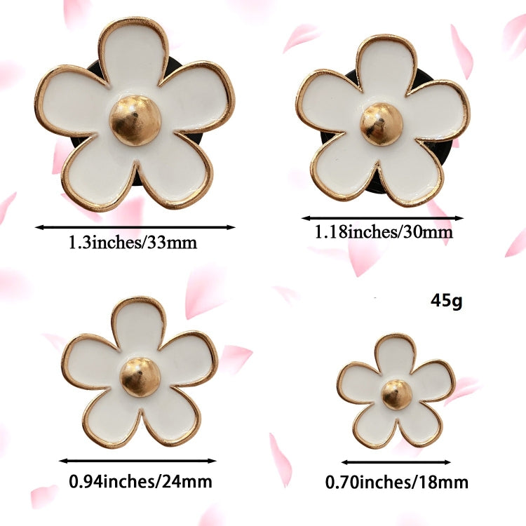 Clip decorativa per presa d'aria per auto, profumo di crisantemo, 4 pezzi/set, White, Black, Red, Blue