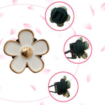 Clip decorativa per presa d'aria per auto, profumo di crisantemo, 4 pezzi/set, White, Black, Red, Blue