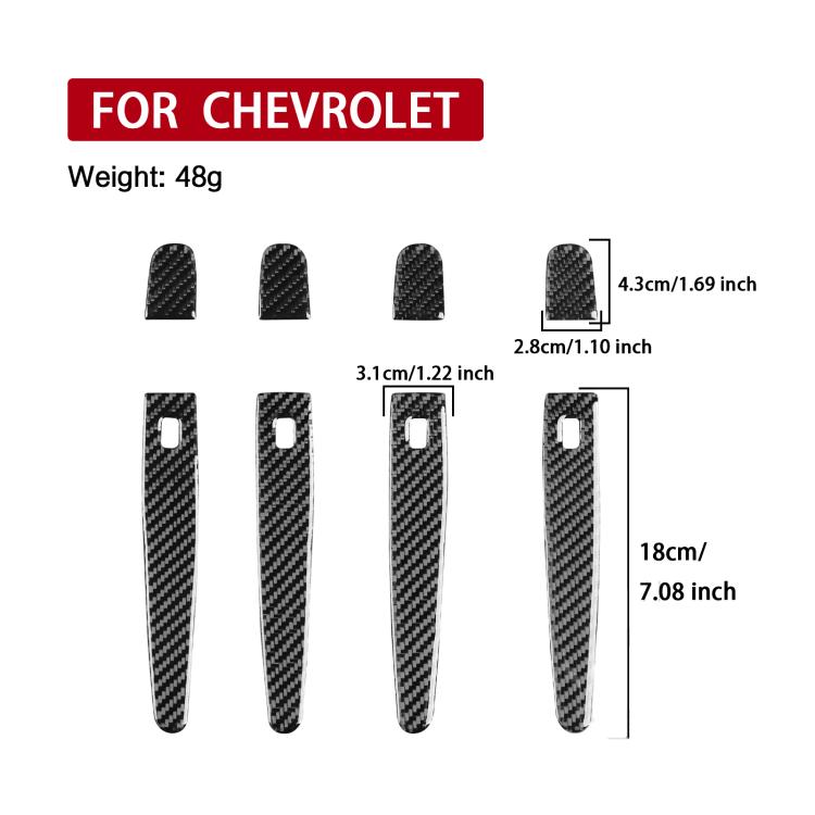 Per Chevrolet Malibu 2016-2021 8 pezzi/set adesivo maniglia porta esterna guida a sinistra