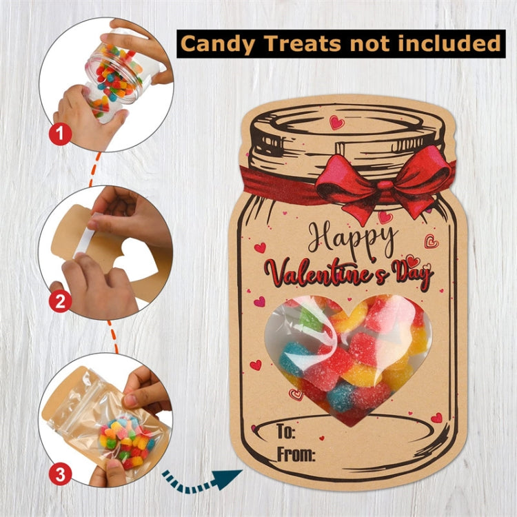 Biglietto di auguri a forma di bottiglia per San Valentino. Biglietto di scambio di regali per le feste. Biglietto con messaggio per bomboniere per bambini, 24pcs /Set, 48pcs /Set