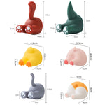 Gancio senza traccia di animali dei cartoni animati Porta spina senza traccia Porta spazzolino da bagno carino, Dinosaur Tail, Cat Tail, Lattice Tail, Pigs Tail, Corgi Tail, Duck Tail