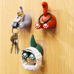 Gancio senza traccia di animali dei cartoni animati Porta spina senza traccia Porta spazzolino da bagno carino, Dinosaur Tail, Cat Tail, Lattice Tail, Pigs Tail, Corgi Tail, Duck Tail