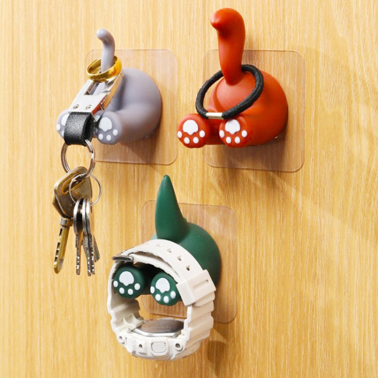 Gancio senza traccia di animali dei cartoni animati Porta spina senza traccia Porta spazzolino da bagno carino, Dinosaur Tail, Cat Tail, Lattice Tail, Pigs Tail, Corgi Tail, Duck Tail