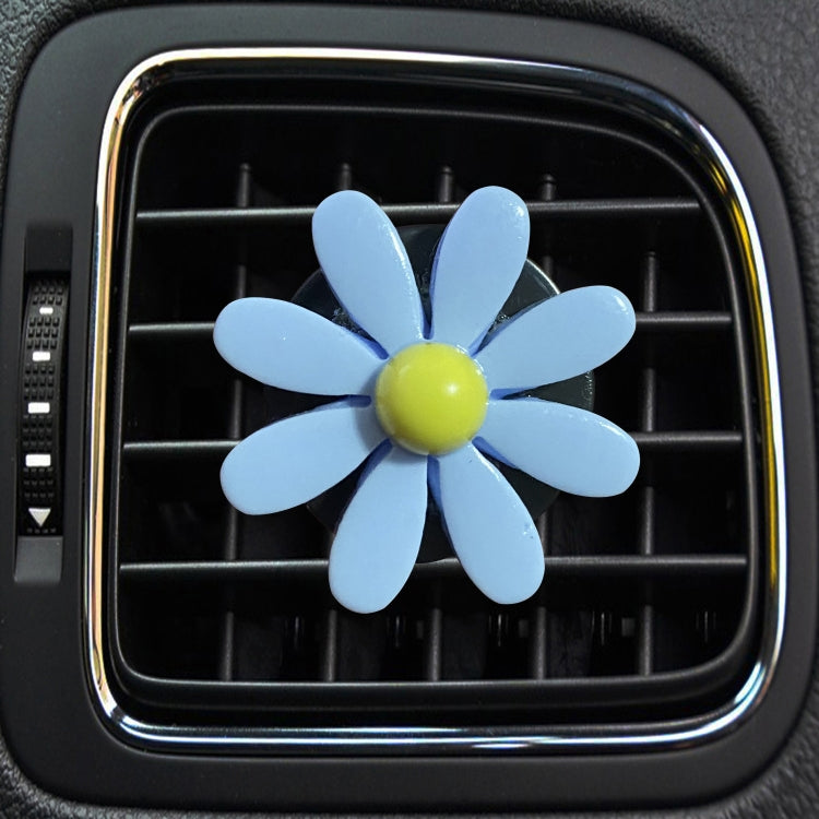 Clip per aromaterapia con bocchetta dell'aria decorativa per auto a forma di margherita colorata, Blue, Pink, White, Yellow