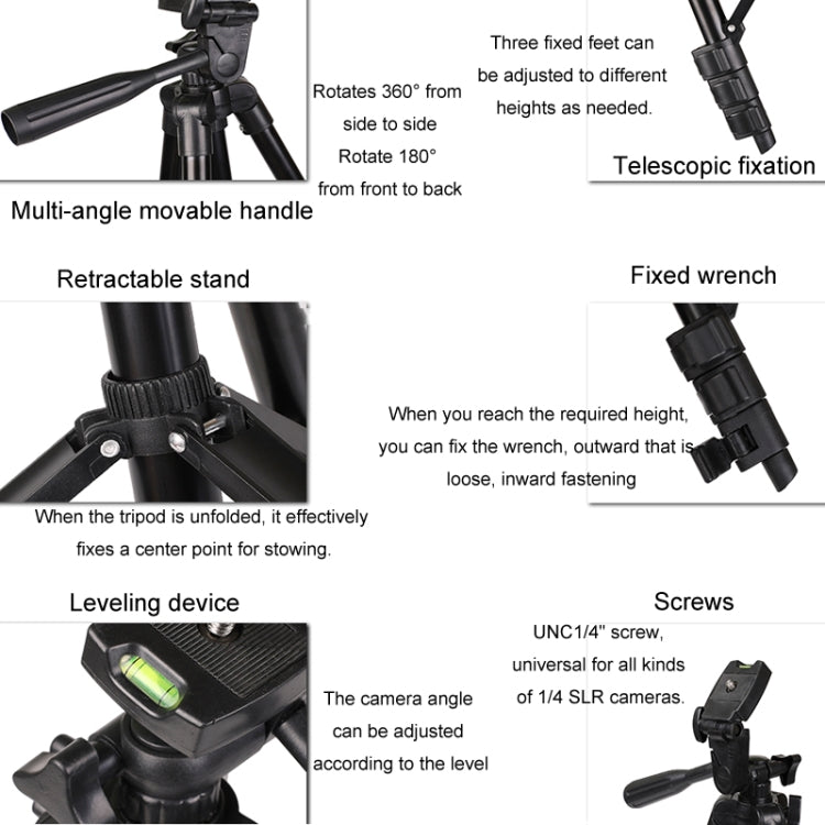 Staffa di atterraggio retrattile per fotografia con treppiede live in alluminio per fotocamera DSLR portatile, 102cm Tripod+Clip+Bag, 102cm Tripod+Clip+Bag+Controller+Adaptor, 130cm Tripod+Clip+Bag, 130cm Tripod+Clip+Bag+Controller+Adaptor             ...