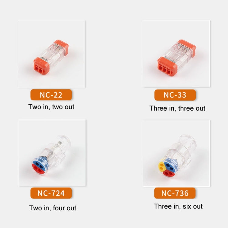 Morsettiere rapide NC-22 NC-33 NC-724 NC-736 24A 250V