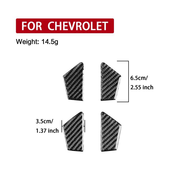 Per Chevrolet Malibu 2016-2021 4 pezzi/set adesivo per porta interna con guida a sinistra