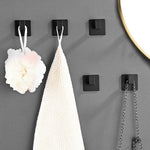 Ganci solidi ispessiti Ganci per abiti da toilette Appendiabiti da parete con perforazione gratuita in alluminio, 9524