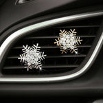 Clip decorativa per aromaterapia con fiocco di neve in metallo con strass