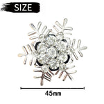 Clip decorativa per aromaterapia con fiocco di neve in metallo con strass