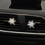 Clip decorativa per aromaterapia con fiocco di neve in metallo con strass