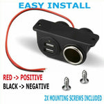 Caricabatteria da auto doppio USB 3.1A/3100mA modificato con accendisigari