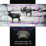 H8201 Telecamera a infrarossi a doppio obiettivo 4K Telecamera esterna per monitoraggio di visione notturna HD da 32 MP, H8201