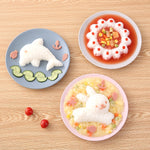 4 pezzi/set stampo fai da te per sushi di riso con delfino coniglio