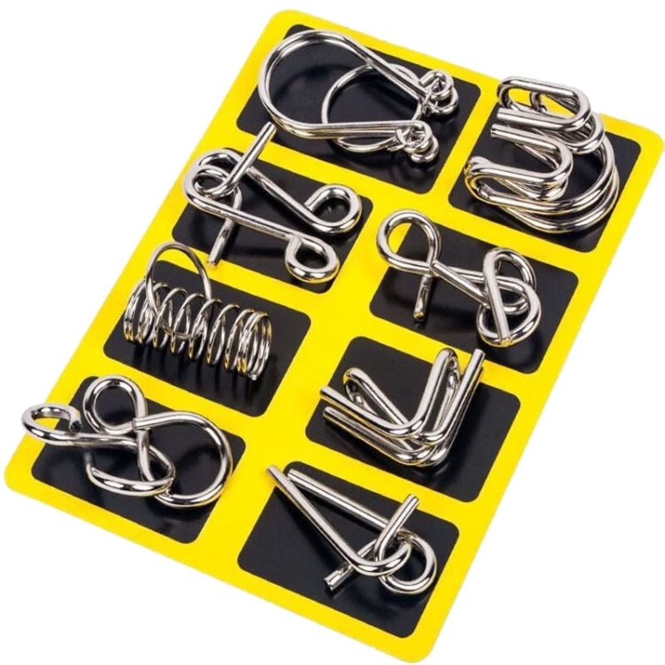 Set 8 pezzi Lu Ban Lock giocattoli educativi in metallo