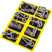 8 pezzi/set Intelligenza che sblocca i giocattoli educativi per bambini Nove anelli consecutivi Lu Ban Lock, A Model Yellow, B Model Blue, C Model Pink, D Model Green