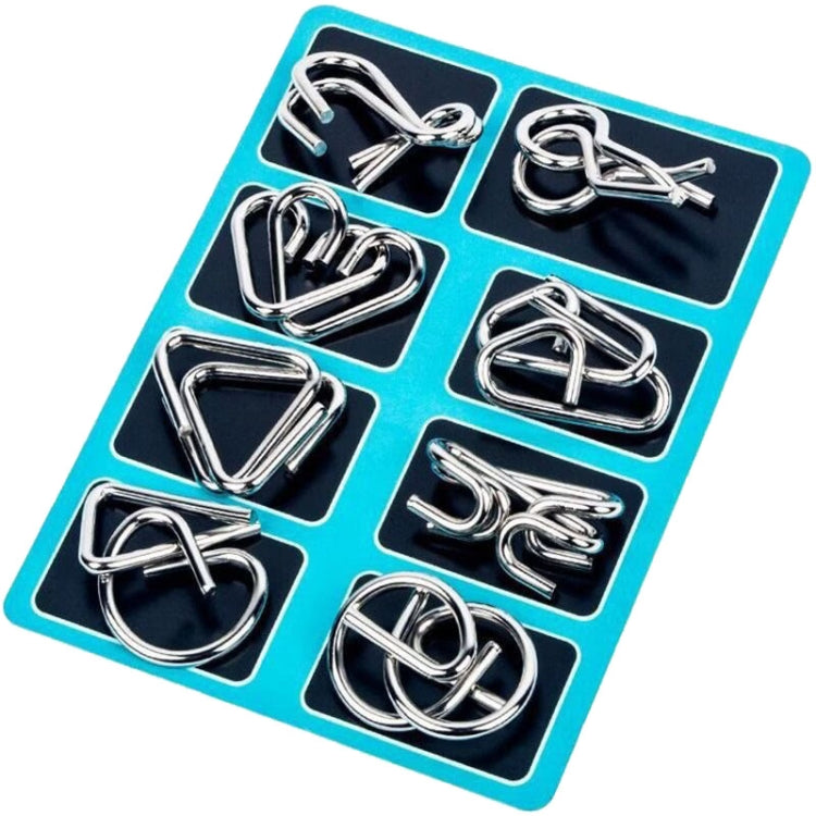 Set 8 pezzi Lu Ban Lock giocattoli educativi in metallo
