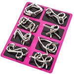 Set 8 pezzi Lu Ban Lock giocattoli educativi in metallo